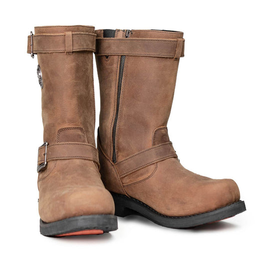 Milwaukee Leather Men's Brown Copper Forge Engineer Boots, MBM9059