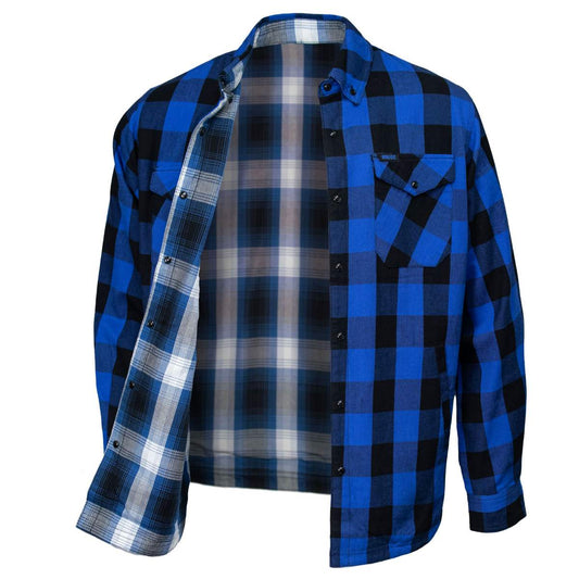 Milwaukee Motorcycle Clothing Co. Men's Reversible Plaid Flannel Shirt