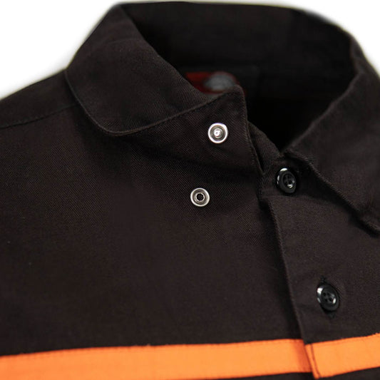 MMCC Men's Gear Head Classic Mechanic Button Up Shirt - Dual Chest Pockets - Microfiber Panel