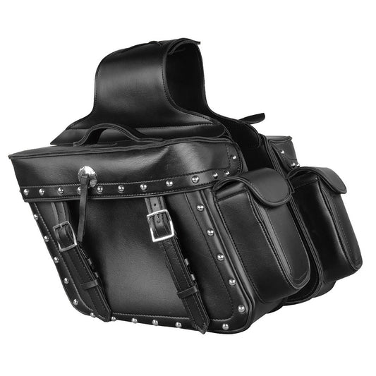 Milwaukee Performance MP8310 Black Zip Off PVC Studded Throw Over Saddlebags