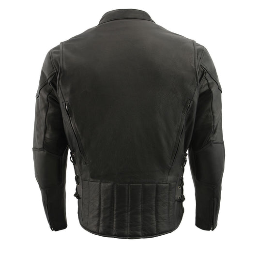 Milwaukee Leather Men's Black Motorcycle Jacket SH1010