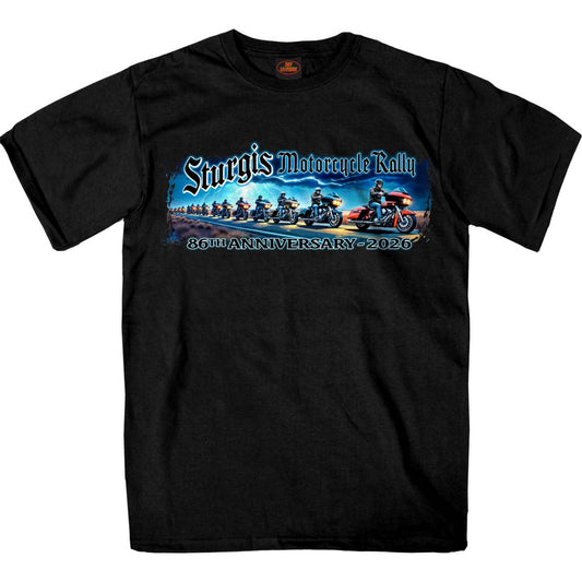 2026 Sturgis Motorcycle Rally Eagle Storm Men's Black T-Shirt - SPB1216