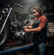 MMCC Men's Pit Stop Classic Mechanic Button Up Shirt - Dual Chest Pockets - Microfiber Panel - Rider Ready - MMC16009