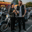 Milwaukee Leather DM1331 Men's Black Denim Motorcycle Biker Riders Vest w/ Shirt Style Collar