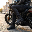 Milwaukee Leather Men's Black Leather Diamond Patterned Reinforced Street Biker Riding Shoes w/ Ankle Support - MBM9104