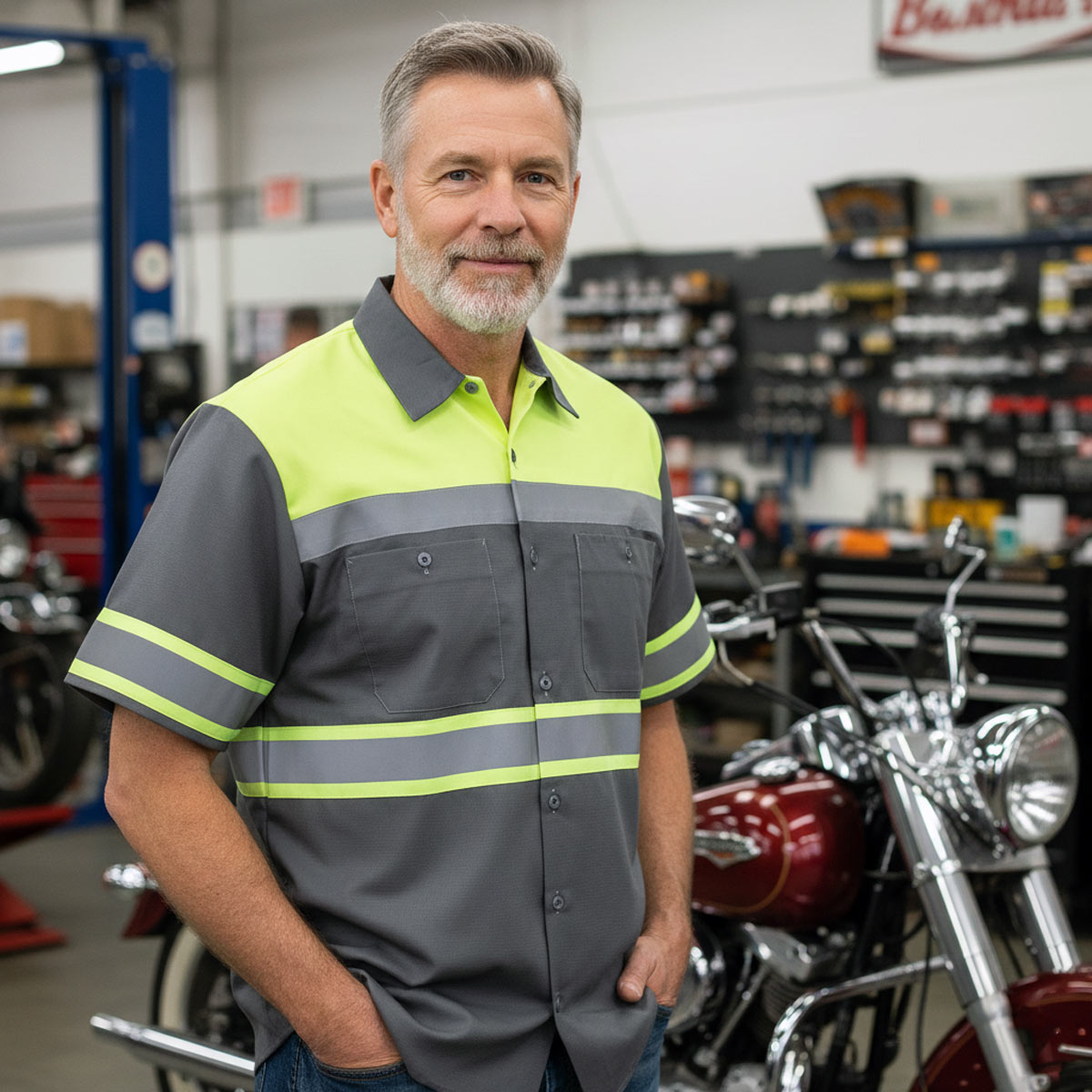 Milwaukee Motorcycle Clothing Co. Men’s Mechanic Work Shirt, MDM11615