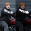 Milwaukee Leather Men's Bare Bones Black Reflective CE Armored Riding Hoodie, Shoulder and Elbow Armor - MPM1797