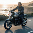 Milwaukee Leather Men’s Copperline Black Leather Moto Café Racer Jacket, Stand Collar, 6 Pockets - SFM1816