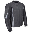Milwaukee Leather Men's Stryde Black and Grey Matte Finish Racer Leather Motorcycle Jacket - LKM17024