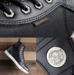 Milwaukee Leather MBM9004WP Men's Waterproof Black Leather Motorcycle Reinforced Street Riding Shoes w/Ankle Support