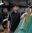 Milwaukee Motorcycle Clothing Co. Men’s Blk/Blue Mechanic Work Shirt – w / Reflective Strip, Rider‑Built MDM11609