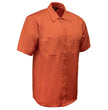 Milwaukee Leather MDM11686 Men’s OrangeButton-Up Heavy-Duty Work Shirt - Classic Mechanic Shirt w/ Pockets