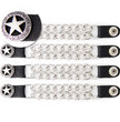 Milwaukee Leather Western Star Medallion Vest Extender - Double Chrome Chains Genuine Leather 6.5" Extension 4-PCS MLA6001SET