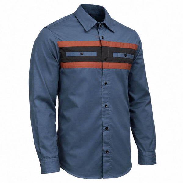 MMCC Men's Shift Crew Long Sleeve Vented Mechanic Shop Shirt - MMC16153