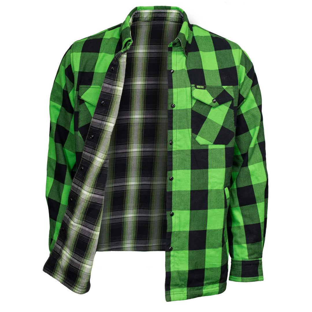Milwaukee Motorcycle Clothing Co. Men's Reversible Plaid Flannel Shirt