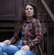 Milwaukee Leather MNG21607 Women's Casual Red and Black Long Sleeve Cotton Casual Flannel Shirt