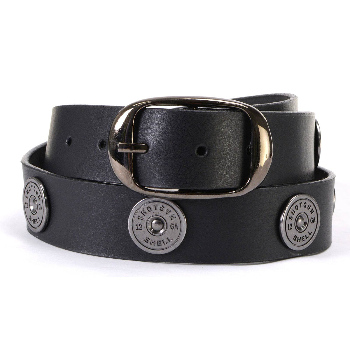 Milwaukee Leather Men's Black 12 Gauge Shell Leather Belt, MP7111