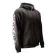 MMCC Men’s Bare Bones Hoodie - Reflective Skull Graphics Front & Back, Full Zip, 100 % Cotton - MPM1680