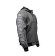 Milwaukee Leather Men's Bare Bones Charcoal Reflective CE Armored Riding Hoodie, Shoulder-Elbow Armor - MPM1798