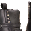 Milwaukee Leather Women's Premium Black Leather Double Strap Motorcycle Riding Boots MBL9307