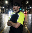 Milwaukee Motorcycle Clothing Co. Men’s Blk/Green Mechanic Work Shirt – w / Reflective Strip, Rider‑Built MDM11604