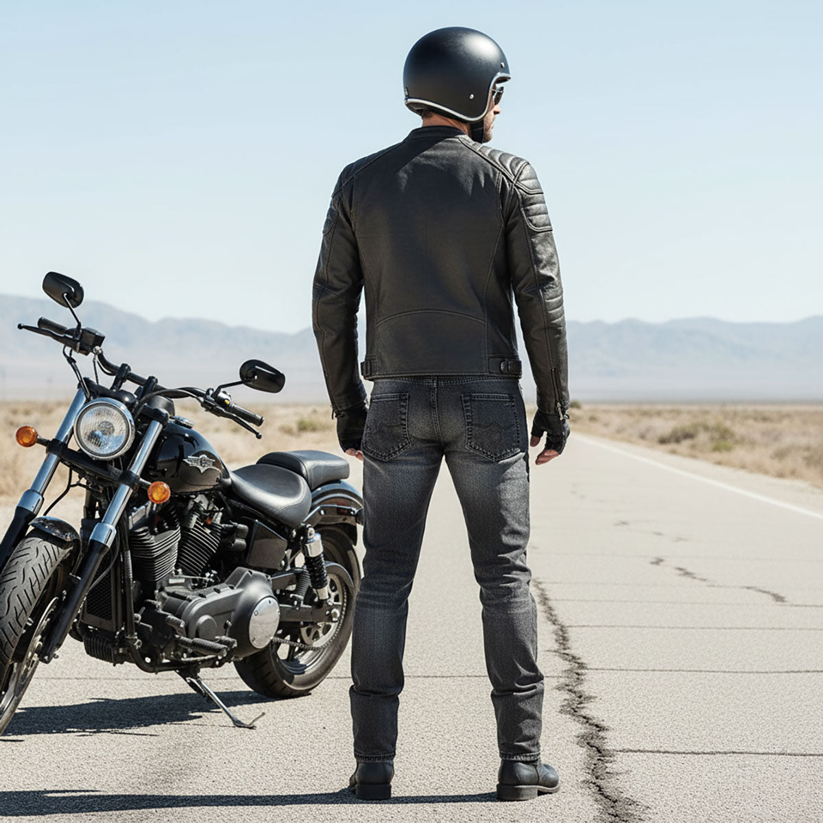 Milwaukee Leather MDM5001 Men's Metro Black CE Armored Motorcycle Riding Denim Jeans Reinforced w/ Aramid Fibers