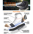 Milwaukee Leather MBM9114 Men's Black Waterproof Leather Street Riding Shoes with Shift Protection and Ankle Support