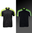 Milwaukee Motorcycle Clothing Co. Men’s Blk/Green Mechanic Work Shirt – w / Reflective Strip, Rider‑Built MDM11604