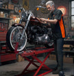 Biker Clothing Co. MDM11676 Men’s Black-Orange Button-Up Heavy-Duty Work Shirt - Classic Mechanic Shirt w/ Pockets
