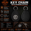 Milwaukee Leather Black 2nd Amendment Pewter Emblem Key Chain - MLA9523