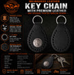 Milwaukee Leather Black Buffalo Nickel Pewter Emblem Key Chain - MLA9504