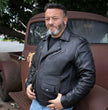 Milwaukee Motorcycle Clothing Co. Men's Black Leather Jacket, MMC1008