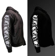 Milwaukee Leather Men's Bare Bones Black Reflective CE Armored Riding Hoodie, Shoulder and Elbow Armor - MPM1797