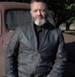 Milwaukee Leather Vintage SFM1808 Men's Brown Leather Seamed Shoulder Zipper Front Jacket