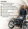 Milwaukee Leather Men’s Copperline Black Leather Moto Café Racer Jacket, Stand Collar, 6 Pockets - SFM1816