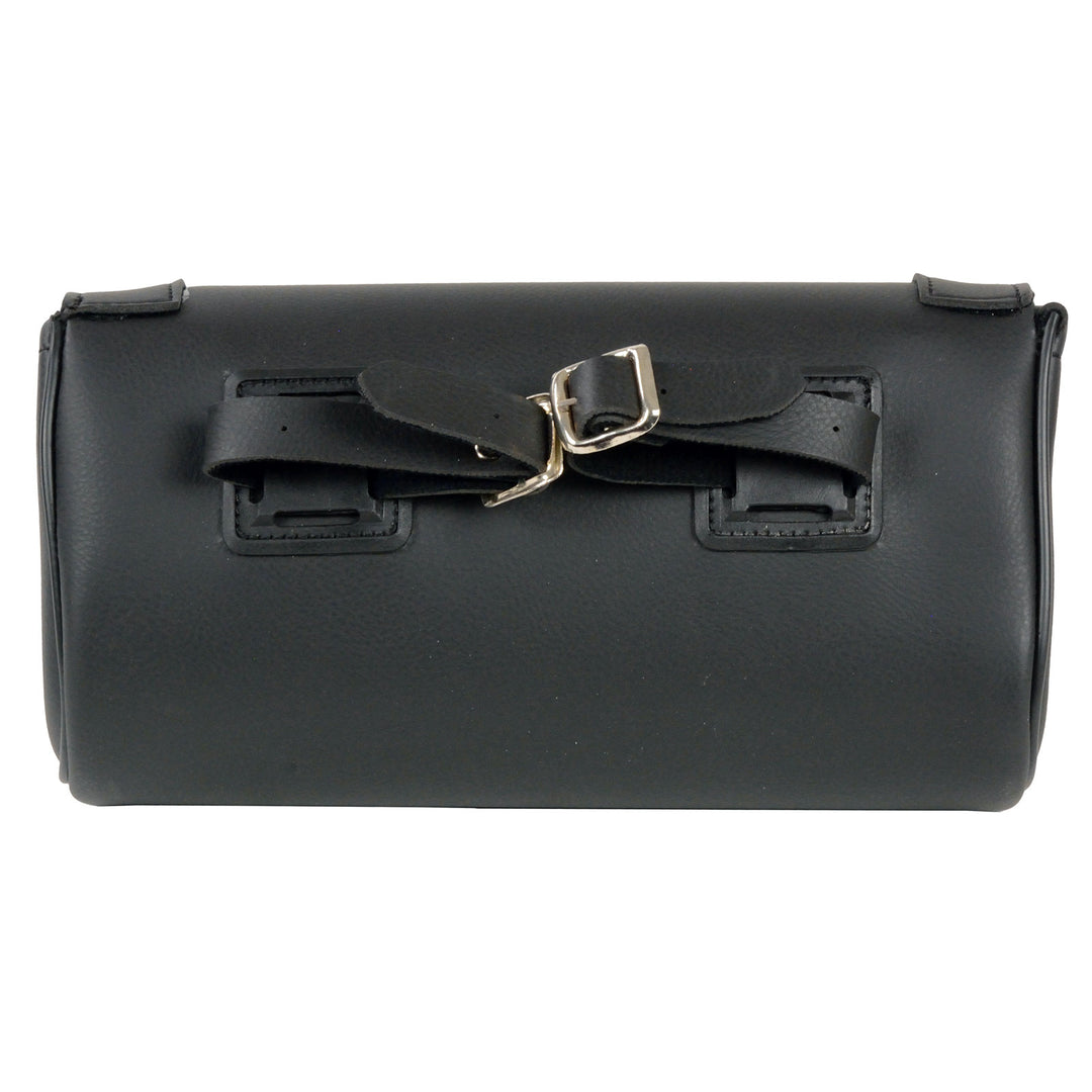 Milwaukee Leather SH61401 Black Medium Motorcycle Windshield PVC Tool Bag with Self FastenerClosure