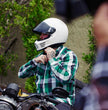Milwaukee Leather MNG11636 Men's Flannel Plaid Shirt Green and White Long Sleeve Cotton Button Down Shirt