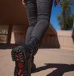 Milwaukee Leather MBL9399 Women's 9-Inch Triple Buckle Black Leather Harness Biker Boots w/ Side Zipper