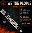 Milwaukee Leather 4-Piece Vest Extender Set - We The People, Double Chrome Chains, 4-Inch-MLA6031SET