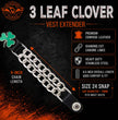 Milwaukee Leather 4-Piece Vest Extender Set - 3 Leaf Clover, Double Chrome Chains, 4-Inch-MLA6035SET