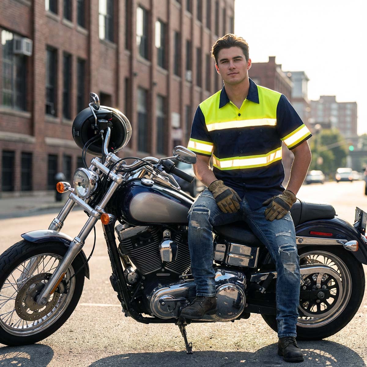 Milwaukee Motorcycle Clothing Co. Men’s Mechanic Work Shirt, MDM11614