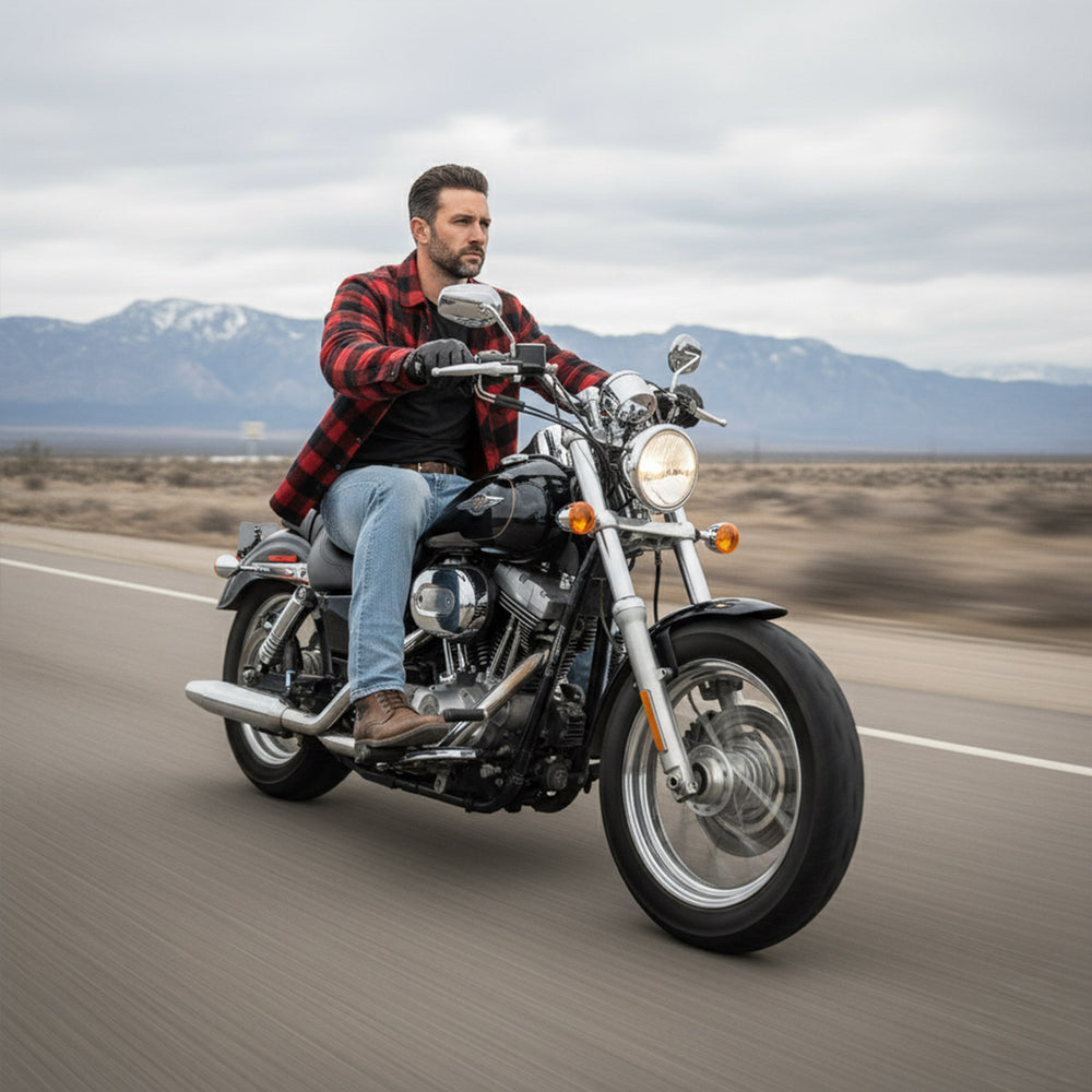 Milwaukee Leather MDM5003 Men's Metro Blue CE Armored Motorcycle Riding Denim Jeans Reinforced w/ Aramid Fibers