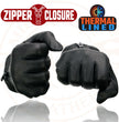 Milwaukee Leather SH728 Women’s Classic Black Leather Motorcycle Gloves with Zipper Closure