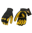Milwaukee Leather Men's Yellow and Black Full Grain Deerskin Gloves - MG7543