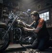 Milwaukee Motorcycle Clothing Co. Men’s Blk/Orange Mechanic Work Shirt – w / Reflective Strip, Rider‑Built MDM11603