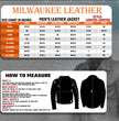 Milwaukee Leather LKM1702 Men's Vintage Flat Black Motorcycle Biker Leather Jacket w/ CE Armor Protection