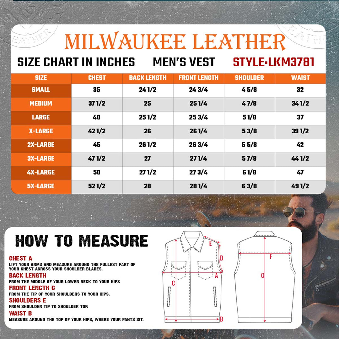 Milwaukee Leather LKM3781 Men&