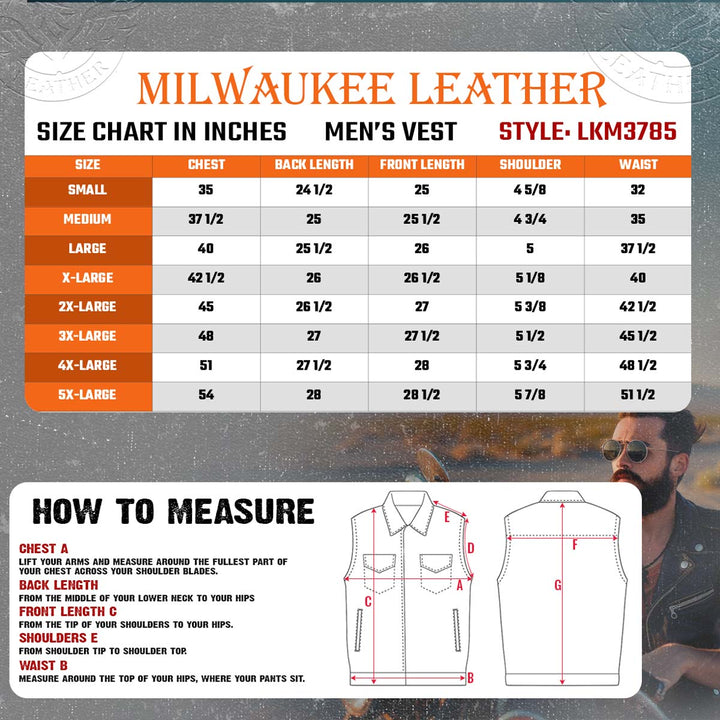 Milwaukee Leather LKM3785 Men&
