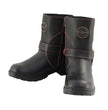 Milwaukee Leather MBL9318 Women's Black Leather Harness Zip-Up Motorcycle Rider Boots w/ Pink Back Laces
