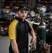 Milwaukee Motorcycle Clothing Co. Men’s Blk/Yellow Mechanic Work Shirt – w / Reflective Strip, Rider‑Built MDM11600